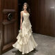 Women's dress Summer 2025 New Heavy Industry Slim-Fit Slimming Ruffled Long Skirt Dress