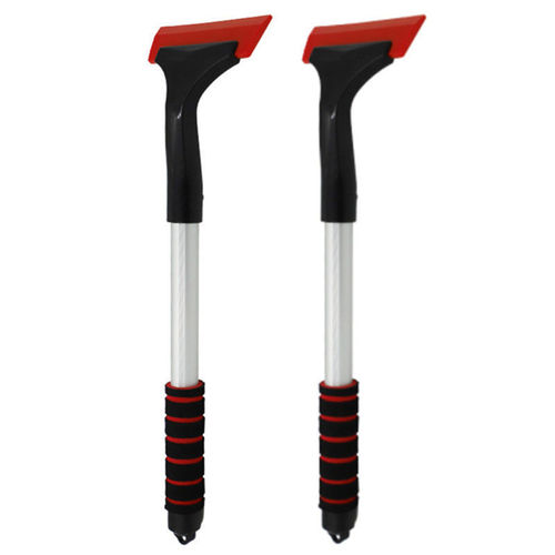 Car Oxford snow shovel with long handle and extended snow scraping tool. Car winter ice shovel and snow scraper to remove ice and frost. Snow shovel