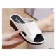 Internet Celebrity Fashion Solid Color Plastic High-heeled Women's Slippers Thick Bottom Outer Wear Indoor Casual Home New Slippers Wholesale