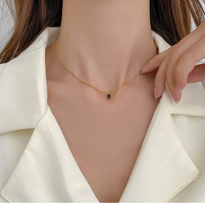 Women'S Gender Wholesale Jewelry Simple Style Geometric 304 Stainless Steel 18K Gold Plated Gold Plated Stainless Steel Necklaces