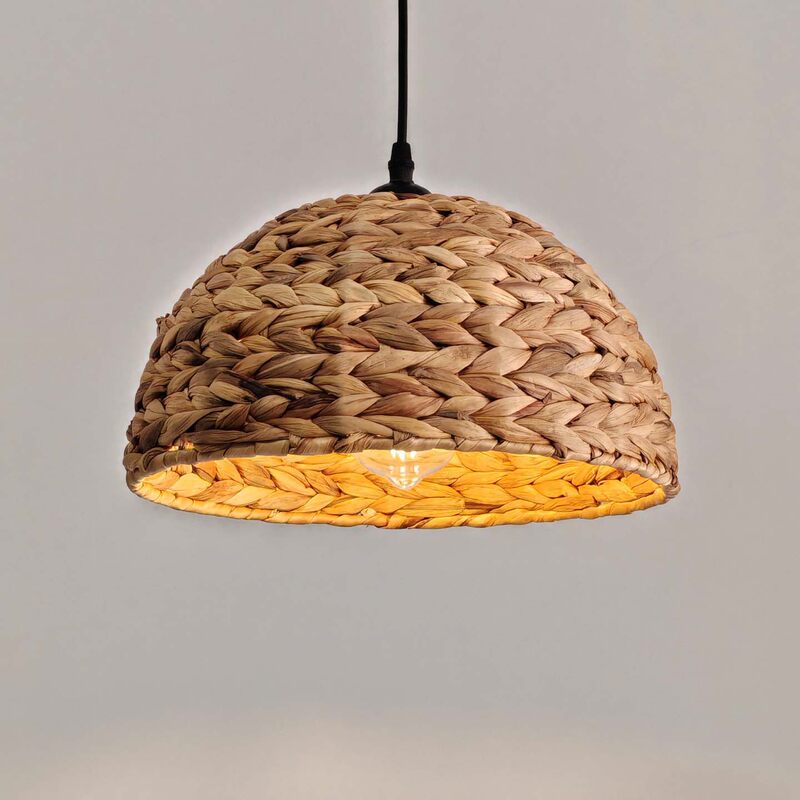 Wabi-Sabi Style Handmade Woven Pendant Light for Dining Room, Living Room, Homestay, Japanese-Style Straw Lamp, Zen-Inspired Tea Room, Rustic Artistic Touch