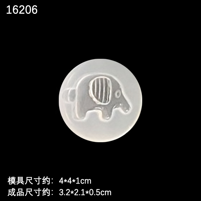 Espejo múltiple animal elefante pez cola arco conejo amor AB epoxi DIY accesorios de joyería hechos a mano