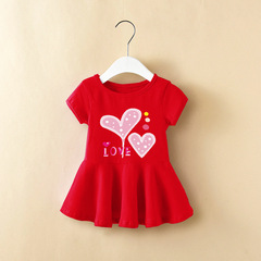 Ladies' Summer Dress 2024 New Fashion Girl Summer Short Sleeve Princess Dress Korean Style Casual Children Skirt