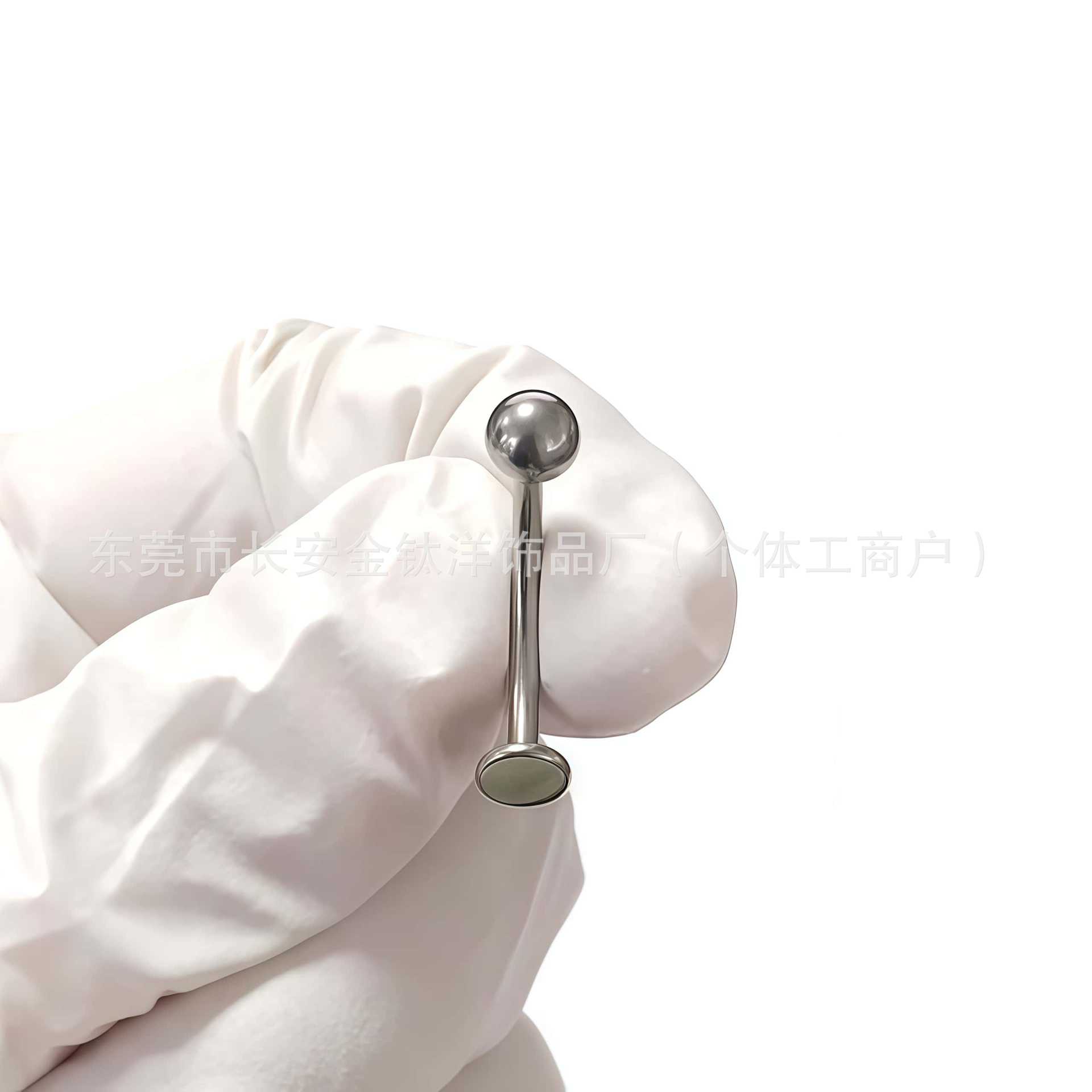 F136 Titanium Internal Thread Navel Ring Curved Barbell Ball End G23 Titanium Alloy Belly Button Piercing Jewelry detail image 4