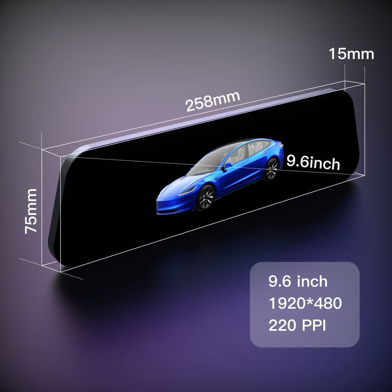 Lcd Dashboard Display Touch Screen Suitable for Tesla Model 3 & Model Y, Supports Carplay In-Car Use
