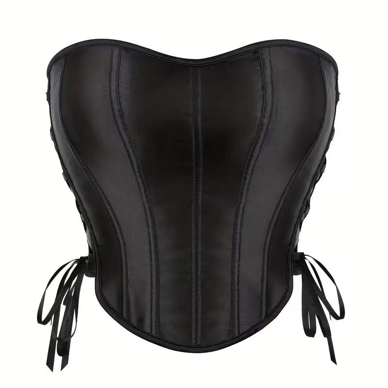 Black satin de verano mujer corte retró cintura cinturón de corte cinturón cinturón