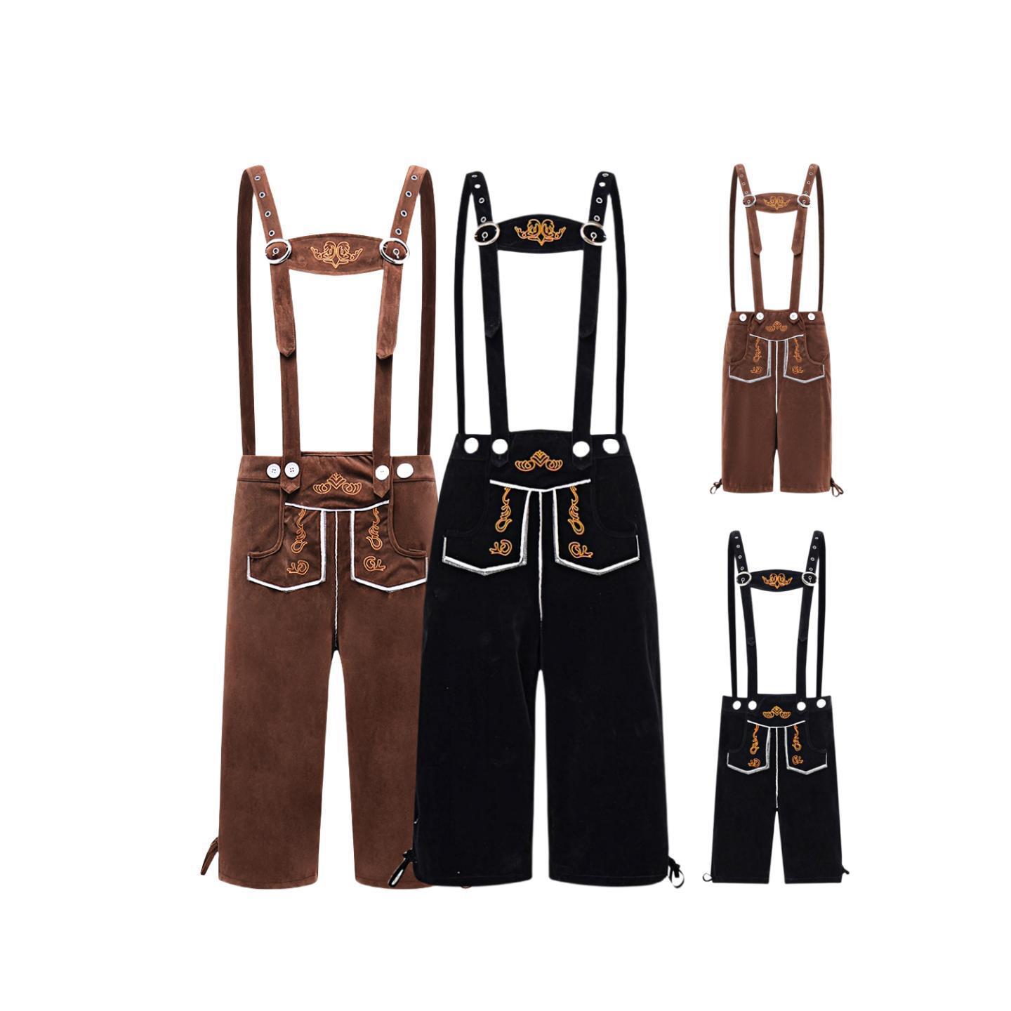 Halloween Men's Beer Overalls and Hat Set - Munich Oktoberfest Costume