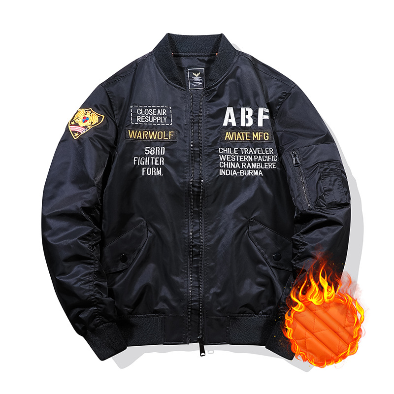 Men's Clothing ins baseball jacket men's and women's trendy brand loose and handsome design niche Harajuku style pilot jacket_voghion.com