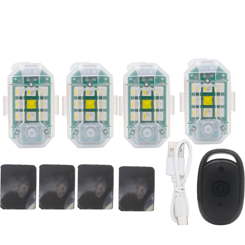 Transfronterizo dedicado motocicleta coche eléctrico LED flash luz aviones luz bicicleta luz trasera Modificación del coche piloto Luz