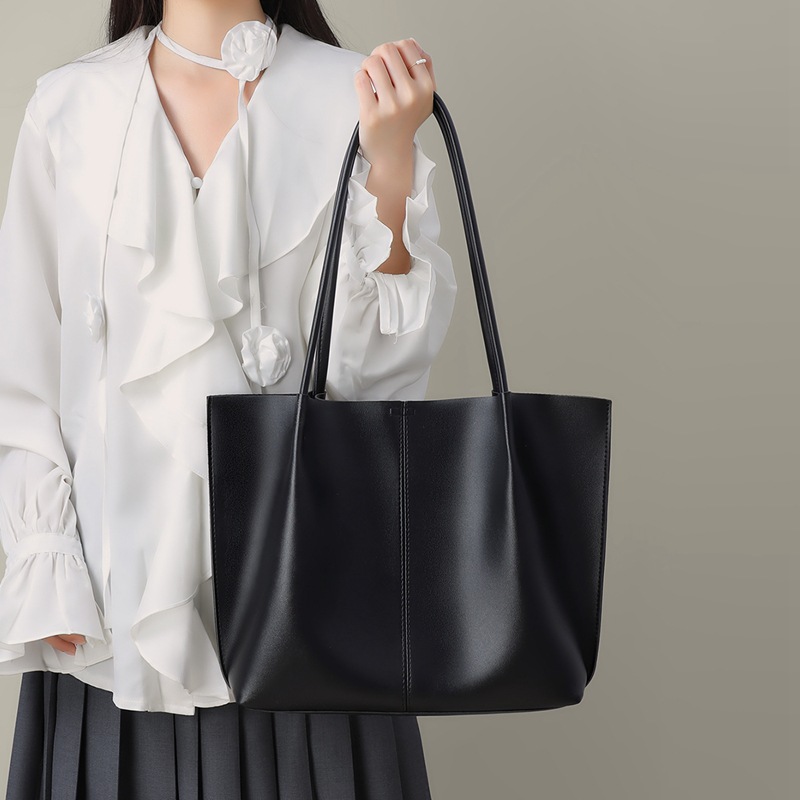 Women's Tote Bag 2026 Summer New Arrival Genuine Leather High-End Large Capacity Shoulder Bag For Commuting Set - Thumbnail 2