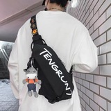Trendy Brand Crossbody Bag Men's Sports Small Backpack Casual Small Cross Bag Female Student Japanese-style Single Shoulder Bag All-match Chest Bag for Men