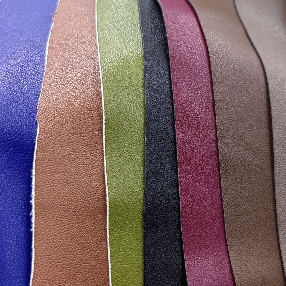 高F针织拉毛人造革弹力磨毛底pu仿皮服装面料两面弹力毛绒pu皮