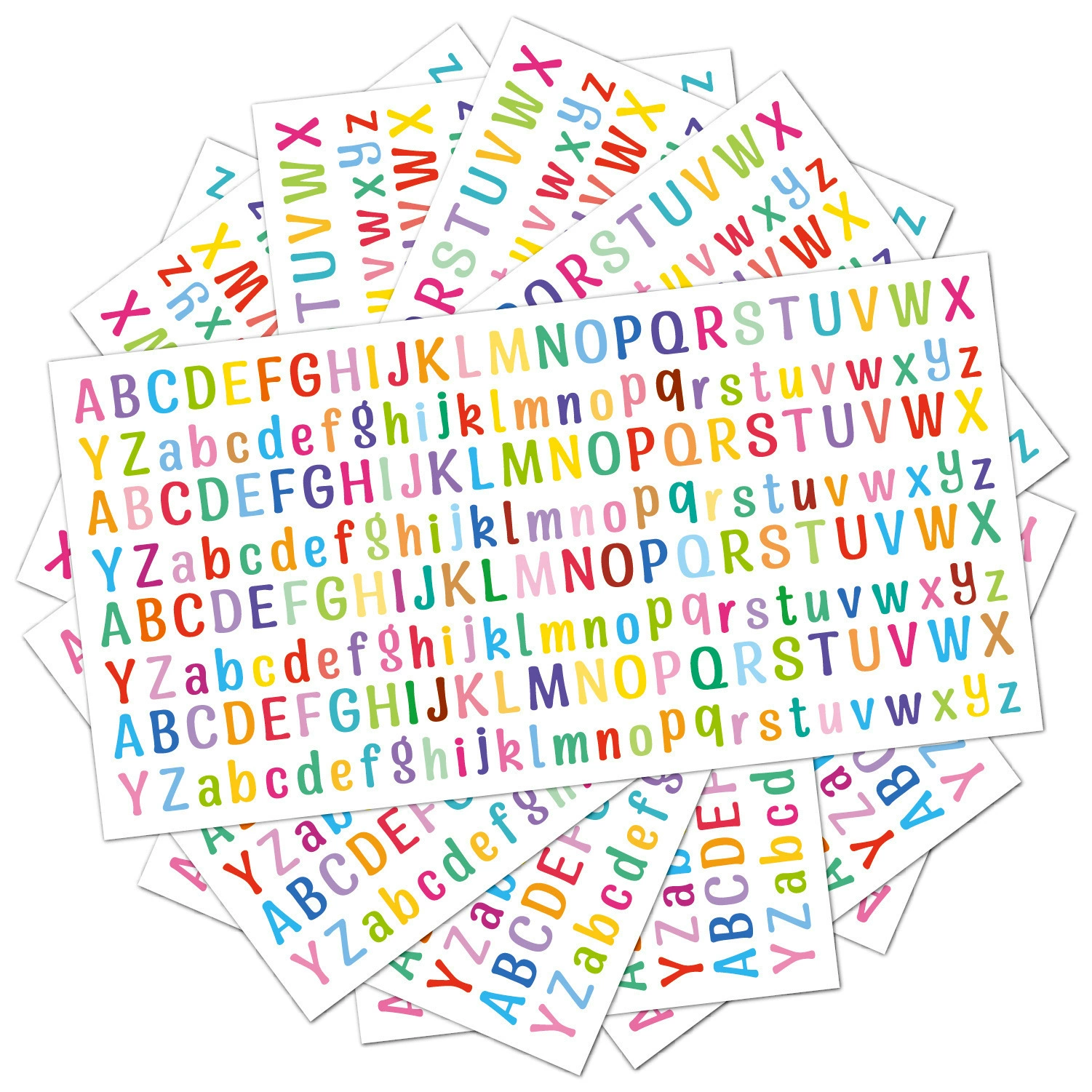 Трансграничные цветные английские буквенные цифровые наклейки diy water cup наклейки