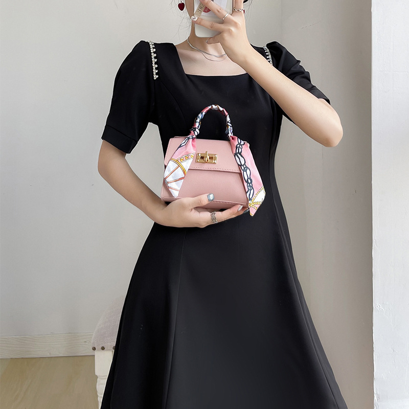 Damen Umhängetasche Mit Schal Und Kette Modische Designertasche_voghion.com