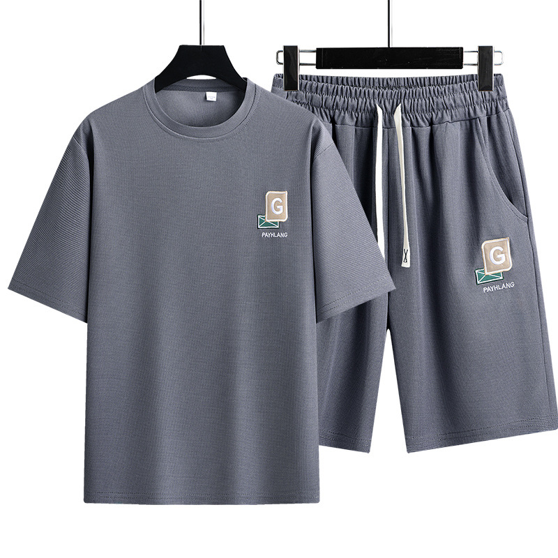Men's Quick-Dry Short Sleeve T-Shirt And Shorts Set Breathable Summer Sportswear Casual Comfort Fit Outfit_viptrois.com
