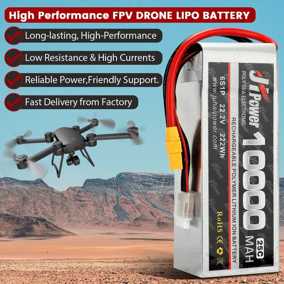 FPV crossing aircraft model lithium battery 10000mah6S22.2v25C plant protection UAV model 40C