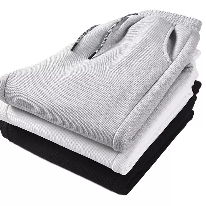 pants男士休闲潮流华夫格束脚四季宽松运动裤时尚薄款透气卫