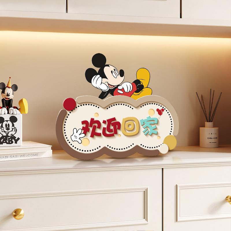 Welcome Home Desktop Creative Table Mickey Entrance Hall Living Room Painting Tv Cabinet Bedroom Cute Ornaments