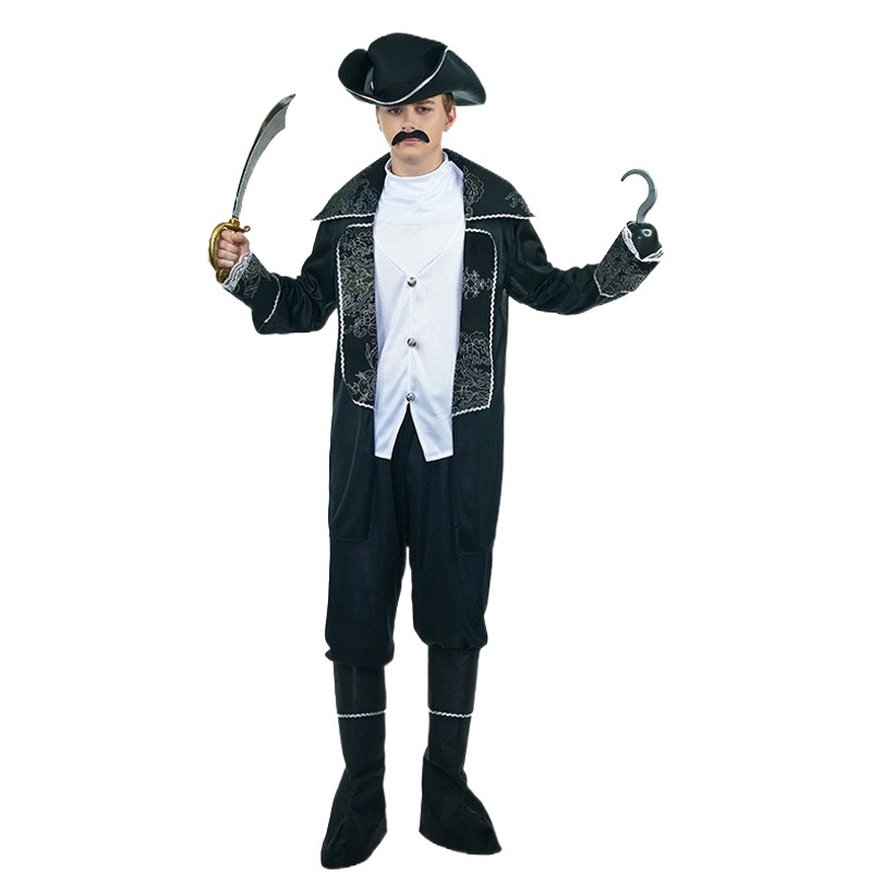Disfraz de pirata para hombre adulto, ideal para Halloween, disfraces, cosplay, actuaciones escénicas y fiestas de disfraces.