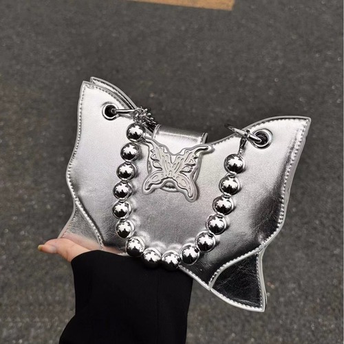 Niche Design Millennium Hot Girl Y2K Handbag Butterfly Pleated Chain Bag  Mini Mobile Phone Trend Crossbody