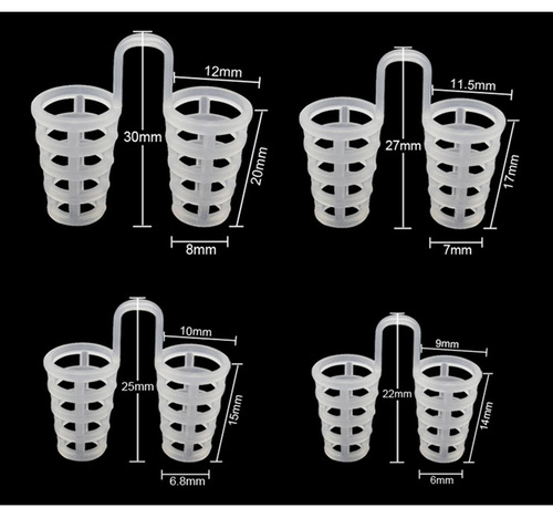 Mini Hollow Nasal Stuff Anti-Snoring Device 8-piece Sleep Anti-Snoring Snoring Device Nose Ventilation Nasal Stuffing Device Set