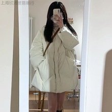 2024年新款冬季棉服情侣宽松棉袄菱格棉服女潮冬季白色棉服女加厚