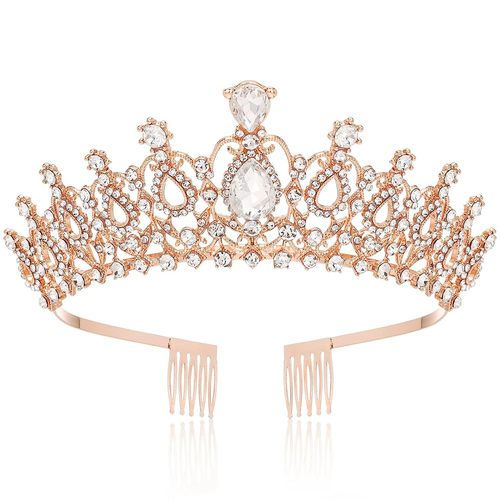 European and American bridal crown rhinestone headband alloy diamond headband Amazon manufacturer supply wedding crowd