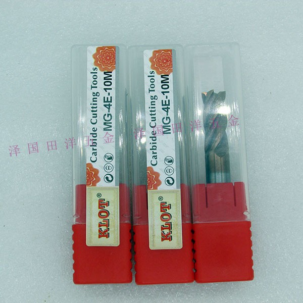 KLOT合金铣刀60度3 5 6 8 10mm整体钨钢铣刀古铜涂层4刃