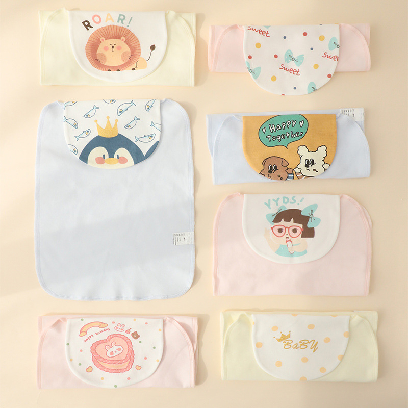 汗巾隔汗巾兒童棉布嬰兒吸汗巾幼兒園寶寶兒童墊背巾卡通