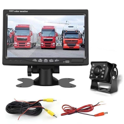 Car display – 12V-24V High-Definition Camera Aviation Head - 24v-7inch-night-vision-king-15m-wire