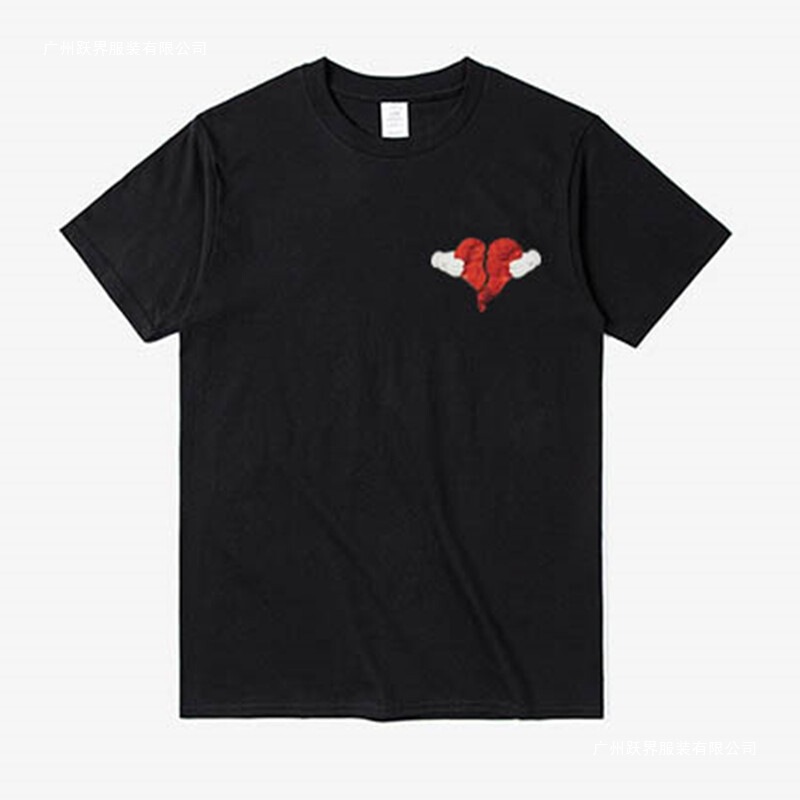 Kanye West 808S&Heartbreak Album Style Short-Sleeved T-Shirt for Men and Women, Summer Loose Fit Kanye West 808S&Heartbreak Album Style Short-Sleeved T-Shirt for Men and Women, Summer Loose Fit