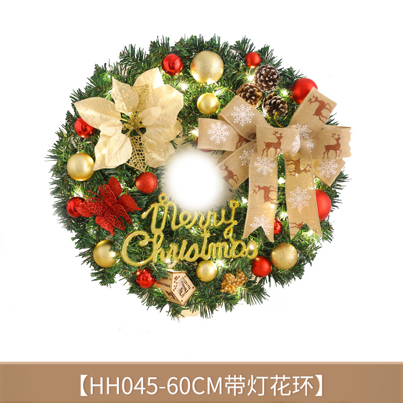 Amazon Navidad guirnalda 40/50/60cm simulación Navidad guirnalda adornos Navidad decoraciones colgante puerta colgante