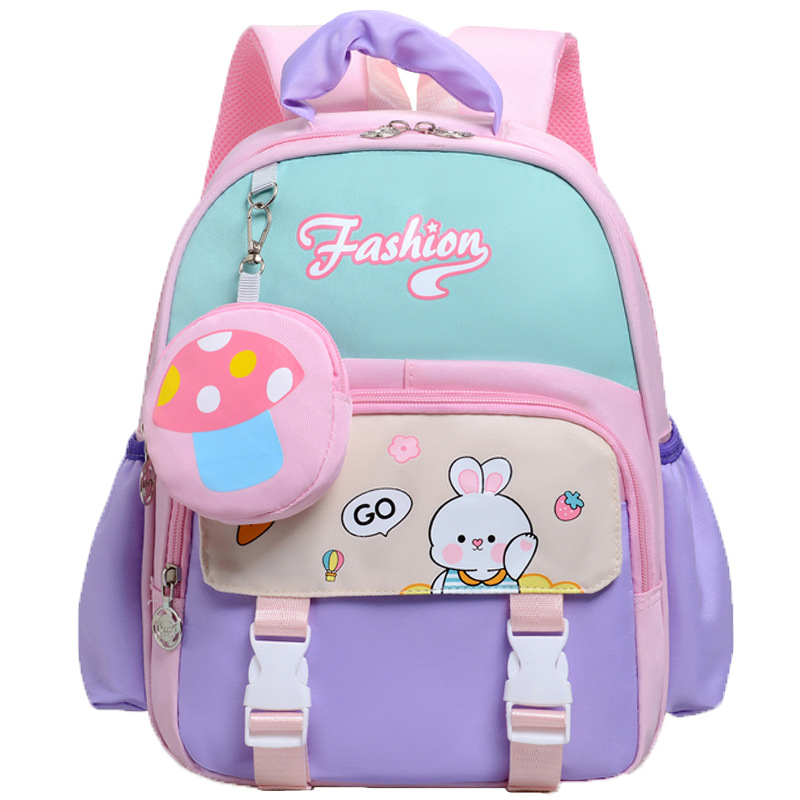 Dinosaurios de dibujos animados para niños mochila de jardín de infantes lindo conejo mochila de niñas mochila transpirable para niños de clase media