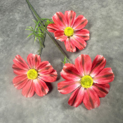 3头格桑花婚庆专用仿真花3D打印礼堂造景花束绢花波斯菊拍照道具