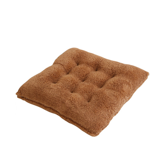 Winter ins style solid color sofa plush cushion student chair thickened soft cushion car seat booster chair cushion