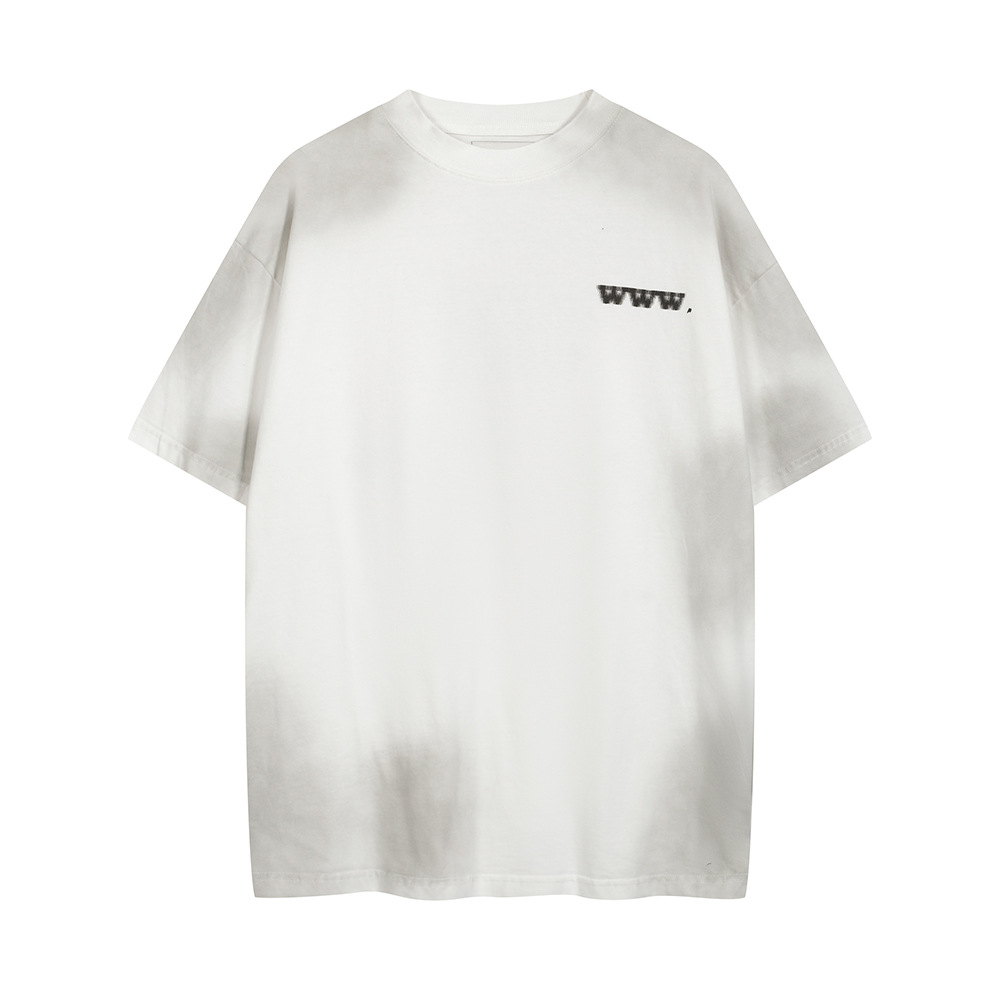 PANQ hace viejos molinos de lavado impresos para hombres sueltos camisetas casuales de manga corta