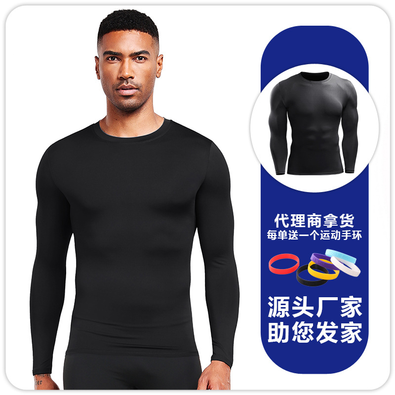 Ropa interior térmica para hombre otoño e invierno, ropa deportiva de fitness cálido, baloncesto de secado rápido y transpirable, maratón profesional