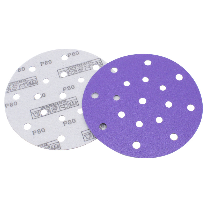 SYBON 热销6 inch violet sanding disc 6寸17孔紫色砂纸碟高品质