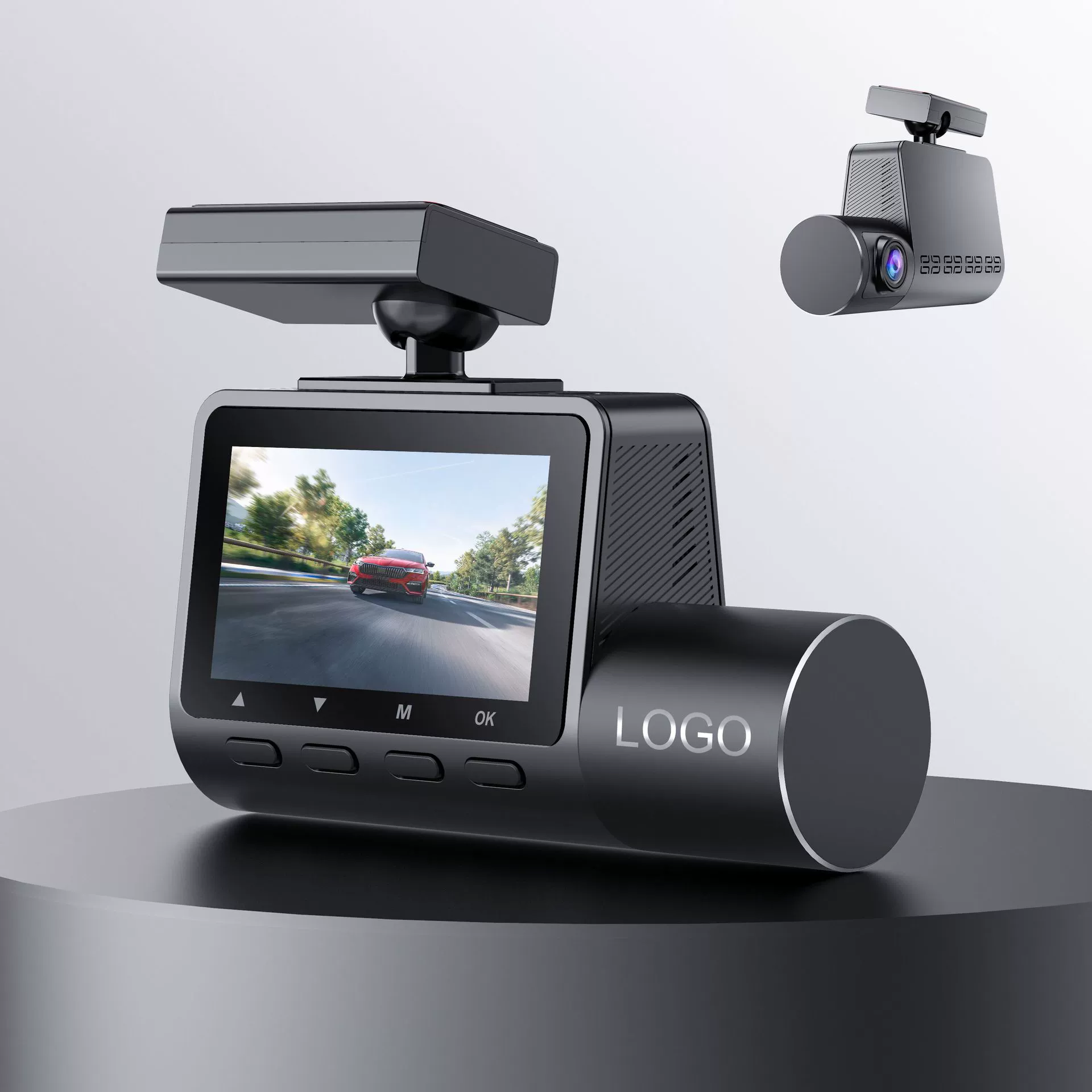 Трансграничный Новый 2-дюймовый скрытый регистратор вождения 2K HD GPS Беспроводной Wi-Fi передний и задний прибор ночного видения с двойной записью