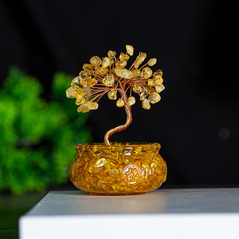 Cornucopia Gravel Crystal Tree Fortune Money Tree Fortune Tree Home Decoration Ornaments Crafts