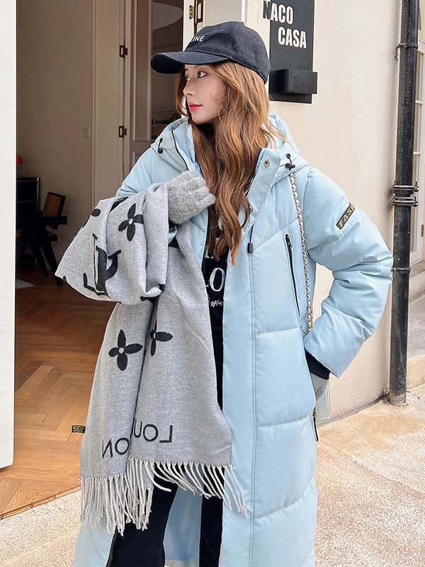 2023 invierno nuevo algodón de rodilla larga ropa de moda femenina de estilo coreano suelta chaqueta de algodón de tamaño grande chaqueta gruesa image 4