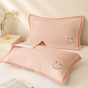 ✅ A Pair of Pure Cotton Pillow Covers That Can Be Fixed with Thickened Gauze to Prevent Head Oil Pillow Covers with Straps for Men and Women with a Light Luxury Feel
