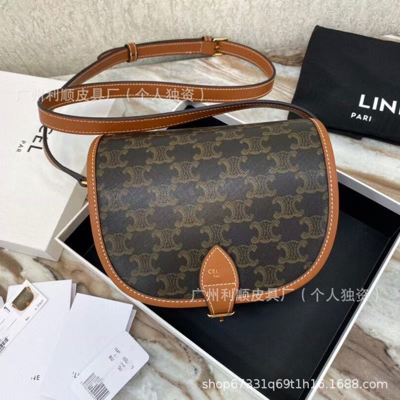 New Style Old Flower Arc de Triomphe Saddle Bag Genuine Leather Printed Semicircle Women's Bag Retro Shoulder Crossbody Bag Lisa Piano Bag New Style Old Flower Arc de Triomphe Saddle Bag Genuine Leather Printed Semicircle Women's Bag Retro Shoulder Crossbody Bag Lisa Piano Bag