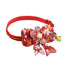 Festive red choker, small bell, Chinese accessory, wholesale, Chinese style, for luck, cat
