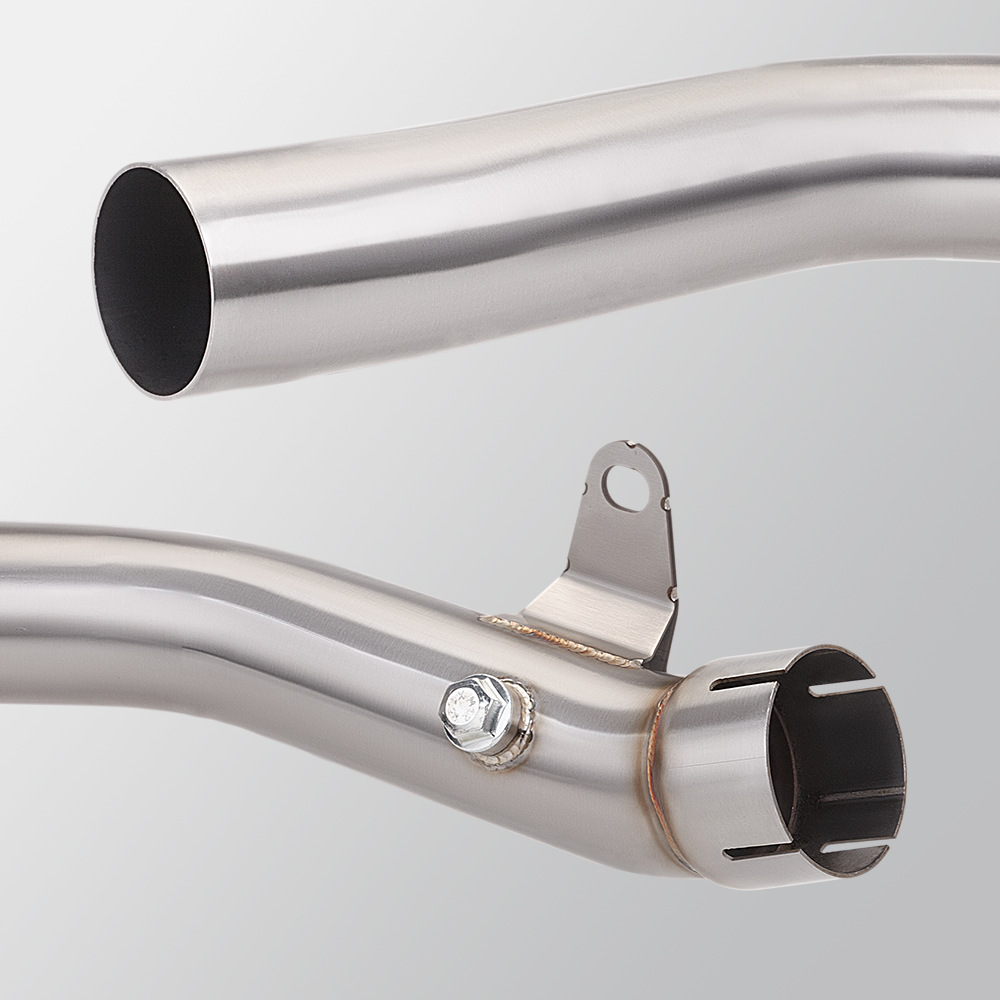 Motorcycle modified ZX10R drum removal middle exhaust pipe connected to the original factory tail section non-destructive installation 2011-2015