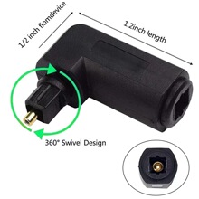好品质音响电脑电视DVD音频光纤线方口公转母90度弯转接头Toslink