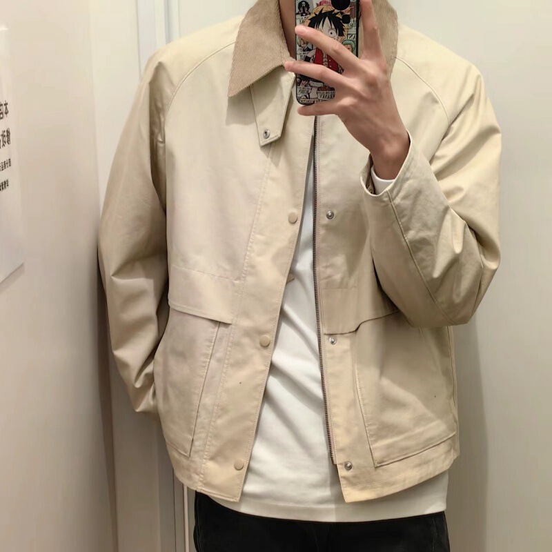 Hot Item!499 Spring Men's Casual Short Jacket British Style Raglan Sleeve Loose Jacket 470989