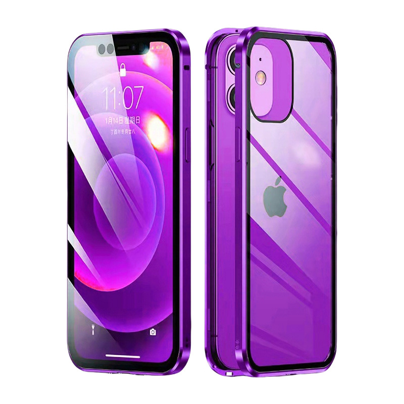 Funda para teléfono móvil iPhone17 16 Wanmagnetic King Apple HD/Antivish Funda magnética de metal de vidrio de doble cara