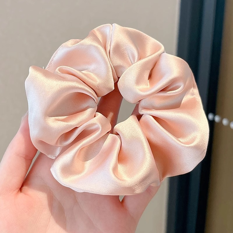 法式复古大肠发圈女高级感缎面韩系皮筋发绳森系头绳发饰大号头饰|undefined