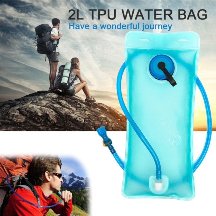 TPU 環保 2L吸水袋戶外旅遊運動水袋 摺疊水袋 騎行飲水袋